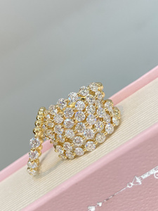 Bague de mariage classique Xinfly en or 18 carats avec diamant naturel 0,50 carat, demi-pavé, unisexe, certifiée par une tierce partie - Product Image 3