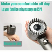 Ensemble de bain de massage de tête de buse de douche de filtration sous pression à trois niveaux avec accessoires de robinet de salle de bain à haute pression
