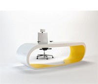 Ensemble de bureau élégant au design moderne et unique, surface solide, imperméable, Google Semi-Circle