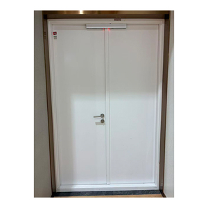 Puerta Cortafuego de Acero con Certificación UL, Fabricada en China, Puerta Doble Resistente al Fuego con Cierrapuertas para Contratistas de Proyectos Hoteleros - Product Image 2