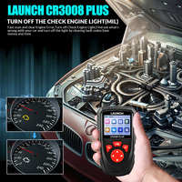 LAUNCH X431 CR3008 PLUS Herramienta de Diagnóstico OBD2 Completa, Escáner Automotriz OBDII, Comprobador de Motor y Batería, Actualización Gratuita, Paquete KW850