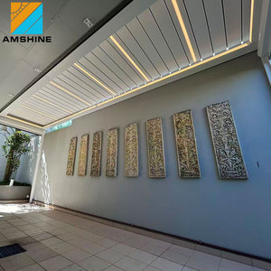 Kits de Techo de Pérgola de Aluminio Impermeable para Exteriores, Gazebo de Jardín con Luz LED, Pérgola Bioclimática Moderna de Lujo para Patio y Galería - Product Image 1