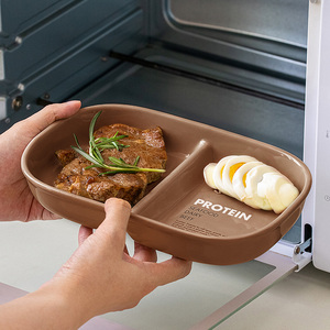 Piatto in Ceramica Creativo con Scomparti per Uso Domestico, Piatto per Colazione per Bambini - Product Image 1