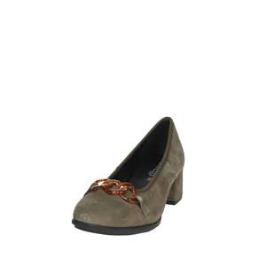 Cinzia Soft Women's Mary Jane Pumps Suede Slip-On <b>Block</b> Heel Taupe Color Heel Height 40 - Product Image 5