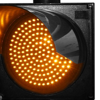 Panneau de signalisation de décélération routière, jaune clignotant, lumière rouge de ralentissement, 300 mm, 100 LED, 290x290 mm, panneau solaire, autonomie de 10 jours, pour zones à fort trafic