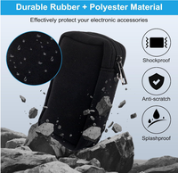 Sac de rangement en néoprène pour 20 clés USB, étui organisateur à fermeture éclair, support portable pour gadgets de voyage, idéal pour le bureau ou comme cadeau