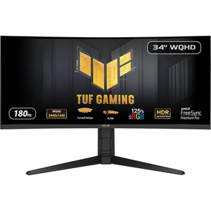 TUF Gaming VG34VQL3A- QHD (3440X1440), 34 pollici 180Hz, 1ms, 1440P 1500R Monitor curvo estrema sfocatura a basso movimento, 125% SRGB - Product Image 1