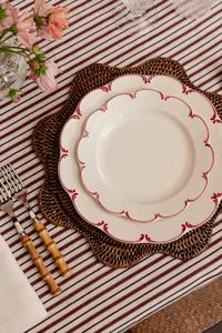 Sustainable Eco-friendly Flower Shaped Rattan <b>Placemat</b> <b>Round</b> Flower Shape for 6 Seater Table - Product Image 4