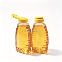 Bouteille de miel à presser de 500 g avec bouchon à clapet en PP, valve en silicone, bouteille de miel à presser anti-fuite