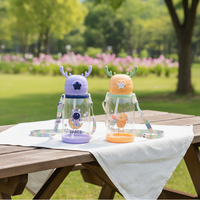 Bouteille d'Eau Portable à Paille pour Enfants, Design Dragon, à Boire Directement, Idéale pour Voyage et Camping