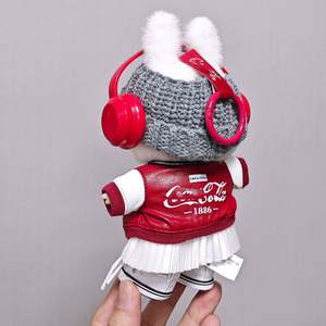 Juguete de PVC de 17 cm, Traje de Plástico de Dibujos Animados, Falda de Béisbol Cola, Escala 1:3, Unisex, a la Moda, Colección de Ropa Labubu - Product Image 6