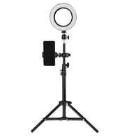 Kit d'éclairage annulaire LED WF FL-6RLK 6 pouces avec support lumineux de 40 pouces pour vidéoconférence, diffusion en direct, photographie, enseignement en ligne