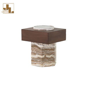 Mesa Auxiliar de Piedra para Sala de Estar Estilo Villa de <span class=keywords><strong>Diseño</strong></span> con Cajón, Mueble de Lujo para Dormitorio de Hotel - Product Image 6
