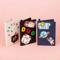 Porte-passeport et étui en toile portable, personnalisable, de couleur unie, gaufré, style coréen, avec protection des documents de voyage