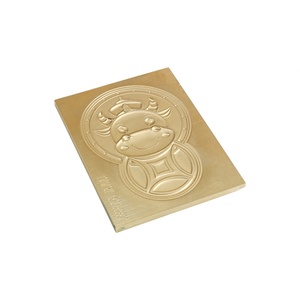 Molde de silicona 3D en relieve para estampado en caliente de cuero, tarjetas de visita, tarjetas de regalo, molde de cobre grabado en relieve - Product Image 4