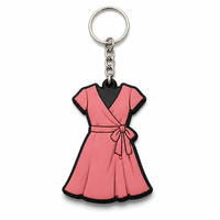 Llavero de PVC Flexible Personalizado con Diseño 3D de Dibujos Animados, con Logotipo, para Bolsos y Uso Diario, para Chicas