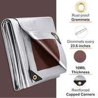 Bâche PE enduite occultante unie imperméable 120-130g/m² pour jardin, auvent extérieur, voile d'ombrage, bateau, camion, abri pour animaux domestiques