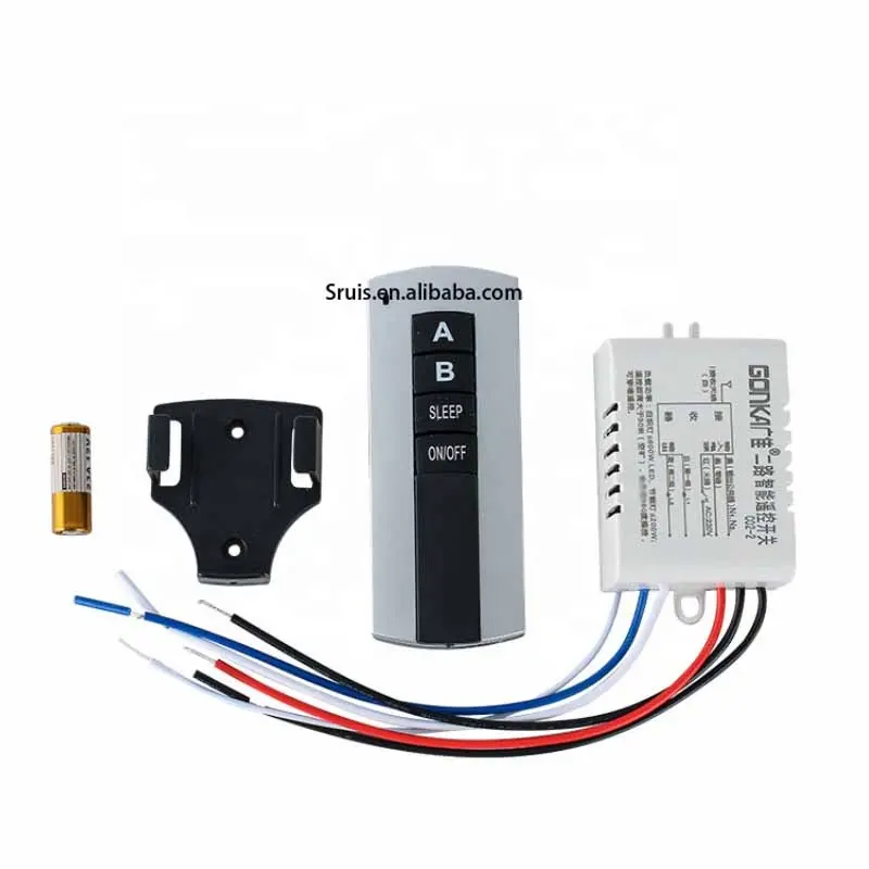 New Control Switch Led Lamp 3 Way ON/OFF Remote Control Switch Wireless Receiver Transmitter