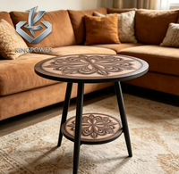 Table basse moderne minimaliste de luxe léger avec cadre en bois et fer, double rangement, pour salon, chambre, mobilier de maison