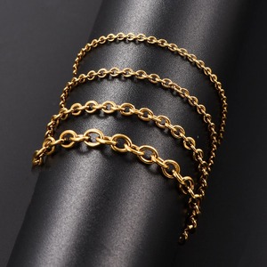 Bracelet Rolo Link O, largeur de chaîne 1,5/1,9/2,3/4,2 mm, acier inoxydable, couleur or, pour femmes et hommes, bijoux, cadeau - Product Image 1