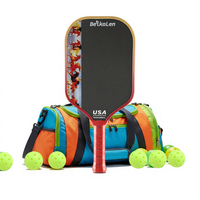 Raquette de pickleball en fibre de carbone à haute adhérence, personnalisée en usine, avec poignée anti-transpiration pour les mains mouillées
