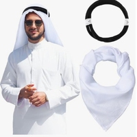 Ghutra Keffiyeh Arabe Personnalisé avec Bandeau Agal – Foulard Traditionnel Saoudien pour Hommes – Idéal pour Cosplay, Fêtes et Vente en Gros