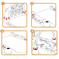 Tapis de jeu pour bébé Bohan avec piano à commande au pied, lumières, musique, projection de ciel étoilé et cadre de fitness multifonctionnel