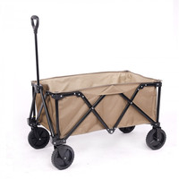 Chariot de plage pliable pas cher pour le camping en plein air, en acier inoxydable, en tissu Oxford 600D, chariot de courses OEM