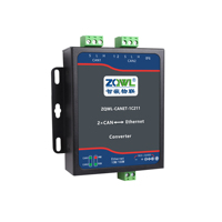 Convertisseur CAN vers Ethernet double canal, passerelle IoT industrielle avec interface web, prise en charge de COM virtuel et TCP/UDP, CANET-1C211 certifié CE