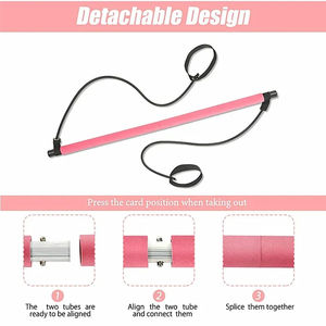 Barra de Pilates y Yoga Portátil con Banda de Resistencia, Barra de Tonificación Muscular para Gimnasio en Casa, Barra de Estiramiento para Ejercicios Deportivos - Product Image 2