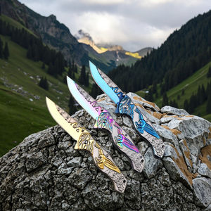 Couteau de poche en acier inoxydable pour la survie en plein air en pleine nature à usage tactique design pliable bricolage OEM personnalisé vente en gros - Product Image 5