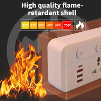 Multiprise de bureau avec interrupteurs indépendants, charge rapide USB-C, protection anti-choc électrique et ignifuge