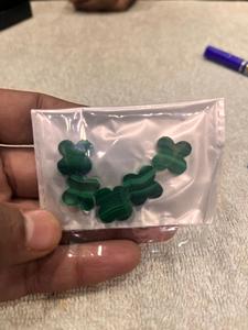 Pierre précieuse naturelle Alhambra pour la fabrication de bijoux pierre en forme de fleur cornaline malachite blackonyx vadrouille commandes personnalisées - Product Image 2