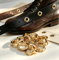 Œillets en laiton plaqué or recouverts de tissu écologique pour chaussures, ceintures en cuir, vêtements et toile – Vente en gros, personnalisables