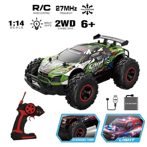 Nuevo 1/14 Control remoto Drift Off-Road Climbing Car Toy 4Ch Rc Toy 27Mhz Rc Light-Up Pvc Racing Toy para niños - Product Image 2