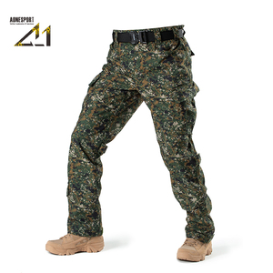 Pantalones Cargo Tácticos de Camuflaje Digital para Hombre - 4ª Generación, Multibolsillos, para Senderismo al Aire Libre, Tela Elástica, Cintura Alta, Corte Recto - Product Image 1