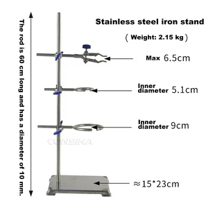 Usine personnalisée 16*10cm 21*14cm Base nouveau cadre de Support de support de cornue en fer pour la verrerie de <span class=keywords><strong>laboratoire</strong></span> - Product Image 5