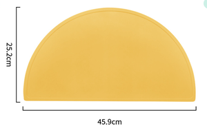 BPA Free Table Silicone <strong>Placemat</strong> for Baby Toddler Kids Dining Feeding, Half <strong>Circle</strong>, Non-slip and Dishwasher Safe - Product Image 2