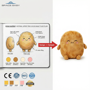 Almohada de Peluche Personalizada con Forma de Nuggets de Pollo Frito, Juguete de Peluche Adorable para Niños y Adultos, Regalos, Fabricación OEM/ODM - Product Image 1