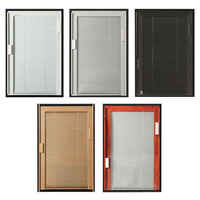 Fenêtre à volet coulissant horizontal moderne en aluminium à rupture de pont thermique certifiée AS2047 avec double vitrage trempé