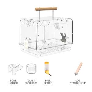 מלכודת חיצונית מתקפלת קטנה כלובי גידול ציפורים אקריליק קן תוכים - Product Image 5