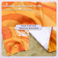 Poncho de plage personnalisé avec logo, sans sable, protection UPF, pour adultes, en microfibre, à capuche, séchage rapide, serviette de plage pour le surf et les voyages