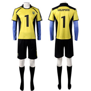 Costume de cosplay Blue Lock Kaiser, uniforme rouge, perruque, Bastard Munchen Ness Isagi Yoichi Kurona, cosplay de football pour hommes - Product Image 1