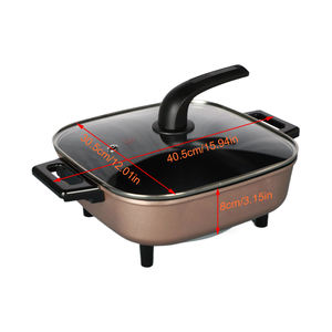 5L carré marmite électrique contrôle de température multiple revêtement antiadhésif électrique multi-cuiseur produit poêles électriques - Product Image 3