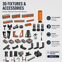 Plateforme de soudage 3D sur mesure OEM, établi de soudage industriel tridimensionnel avec gabarits et dispositifs de fixation