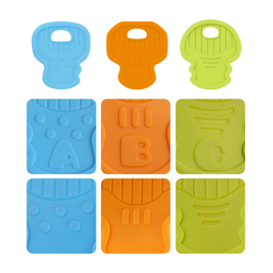 Coche de dibujos animados para bebé, <span class=keywords><strong>mordedor</strong></span> sensorial, juego de actividades con música masticable, llave de coche para bebé, juguete lavable para niño pequeño - Product Image 5