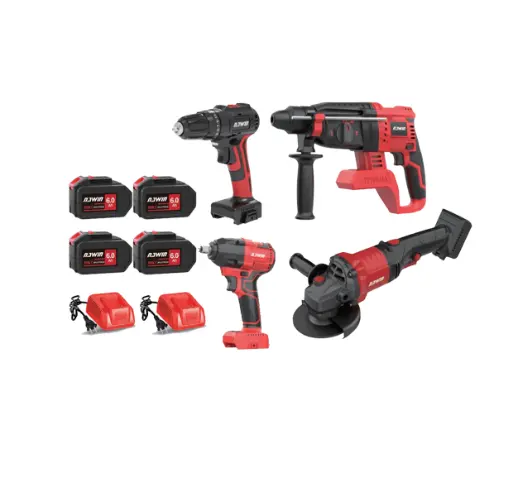 NAWIN Professional Electric Cordless Tool Kits with battery universal brushless electric tools kit Combo