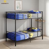 Lit superposé métallique en tubes d'acier démontable pour dortoir scolaire, design de base, fournisseur d'or en matière de mobilier