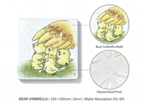 Carrelage en céramique moderne avec relief de poussins de dessin animé 100x100mm pour la maternelle, la crèche, isolation thermique des murs, design personnalisé