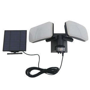 Atacado IP65 Impermeável LED Segurança Luz <span class=keywords><strong>Outdoor</strong></span> <span class=keywords><strong>Motion</strong></span> <span class=keywords><strong>Detector</strong></span> 2 Cabeça Luz de Inundação para Garagem